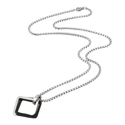 钛钢钛钢方珠链男女简约款