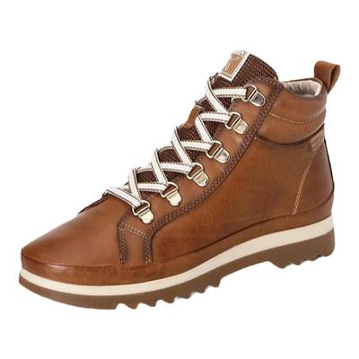 派高雁多材质拼接平底短靴