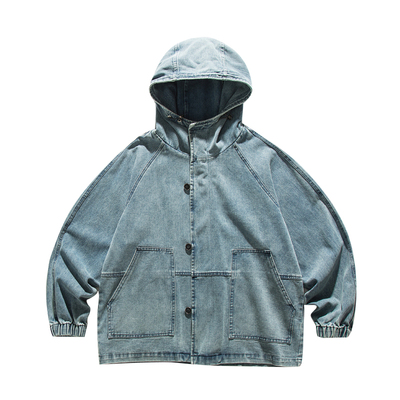 日系复古工装夹克休闲连帽秋冬