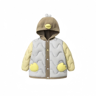 品牌童装儿童羽绒服宝宝冬装2025新款男女童秋冬轻薄撞色保暖外套