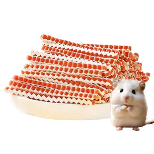 仓鼠磨牙零食波纹鳕鱼鸡肉条补充营养蜜袋鼯花枝鼠金丝熊专用主粮