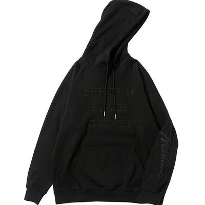 宽松刺绣玫红色卫衣秋季男女同款