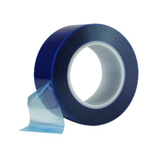 5CPE蓝色蓝膜胶带耐高温汽车补胎钢圈轮毂安装轮毂安装保护膜撕到无痕耐酸碱不锈钢五金塑料防尘保护膜胶带