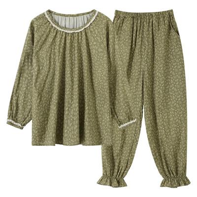 睡衣女士春秋款纯棉长袖家居服