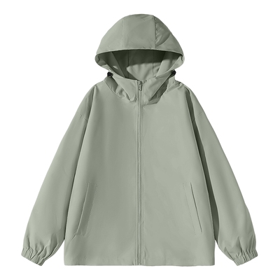 秋季男士豆绿色美式冲锋外套男