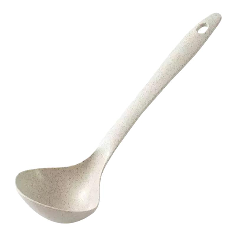 耐高温麦纤维长柄大号汤勺家用盛粥稀饭厨房日韩式小汤匙塑料勺子