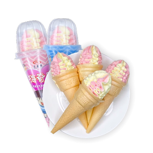 冰淇淋棉花糖新奇糖果创意脆筒甜筒冰激凌造型软糖小零食儿童喜欢