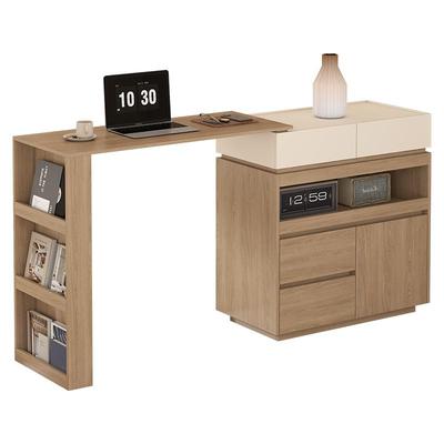 可伸缩吧台桌一体隔断储物柜岛台