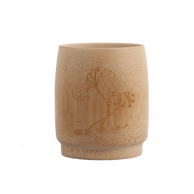 复古日式风天然无油漆竹酒杯