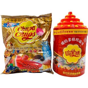 珍宝珠棒棒糖54支袋装水果网红散装糖果硬糖创意零食儿童礼物