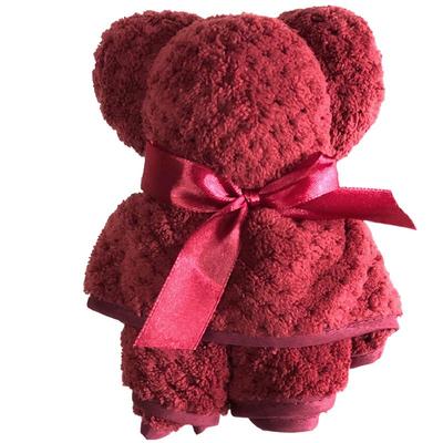 加厚结婚伴手礼毛巾小熊礼盒批发