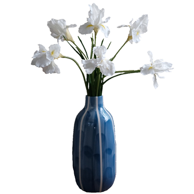 白色鸢尾仿真花高级感客厅装饰