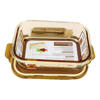 丕格网红卡皮巴拉保鲜盒高硼硅三用微波炉烤箱耐高温可冷冻饭盒