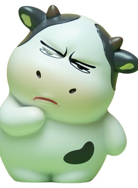 可爱草地牛工位解压小牛摆件礼物