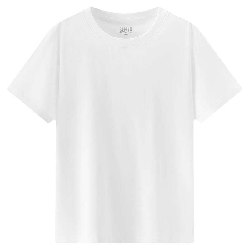 森马短袖T恤女纯色圆领正肩衣服