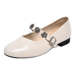 宽胖脚肥大码女鞋41-43大丫丫优选2025新款羊皮低跟小单鞋25-129