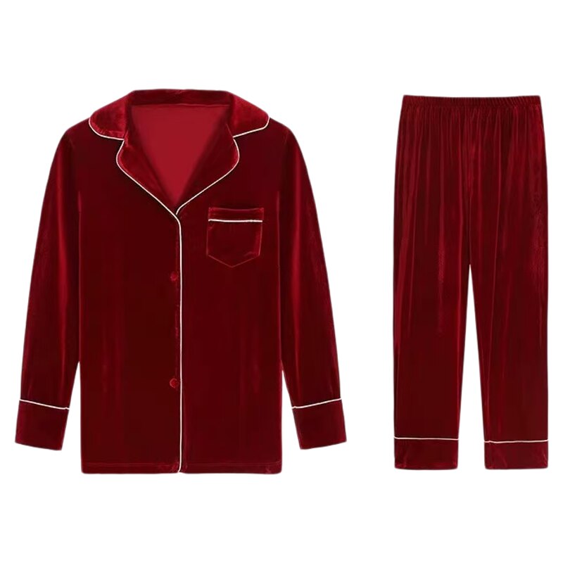 金丝绒睡衣女高级感天鹅绒家居服