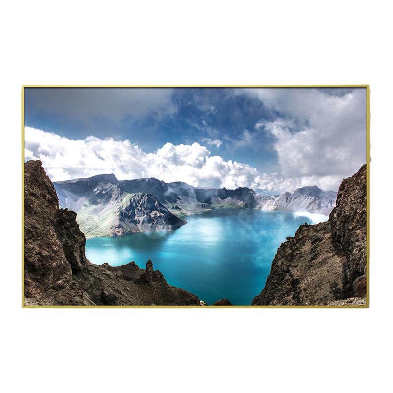 东北吉林长白山天池装饰画雾凇岛晶瓷画松花湖伪满皇宫博物院挂壁