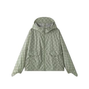艾莱依新款轻薄外套女士爆款春夏时尚透气防小雨都市户外连帽夹克