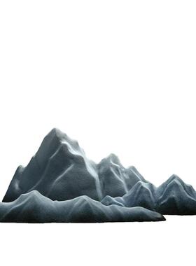 中式枯山水摆件禅意沙盘装饰假山