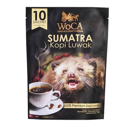 WOCA印尼巴厘岛进口麝香猫屎手冲纯黑精品滴滤咖啡挂耳式咖啡粉