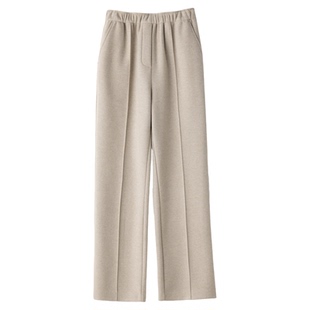 FANLE STUDIOS重磅双层加厚保暖羊毛西裤牛筋高腰窄版直筒阔腿裤