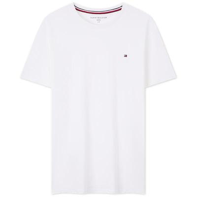 Tommy男装纯棉净色小绣标短袖T恤