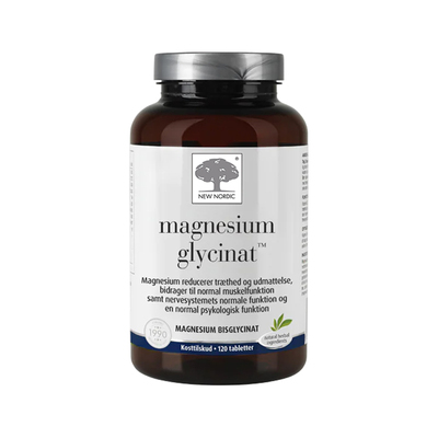 NewNordic小银树甘氨酸镁元素进口补充剂舒缓情绪睡眠帮手120粒