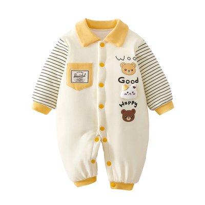 婴儿连体衣60g薄夹棉棉衣