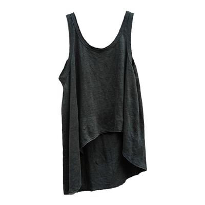 慵懒不对称下摆背心上衣