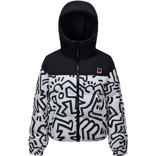 【凯斯哈林联名】波司登冬保暖加厚时尚撞色运动连帽短款厚羽绒服