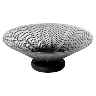 磨砂黑色玻璃果盘轻奢高档