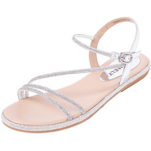 康莉comely平底凉鞋女一字带低跟凉鞋中后空鞋 159元起不定时更新