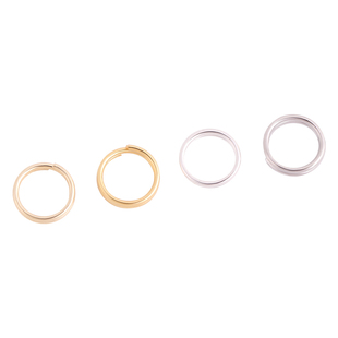 镀18k金开口圈配件保色项链手链连接环diy手工双层O圈闭口圈材料