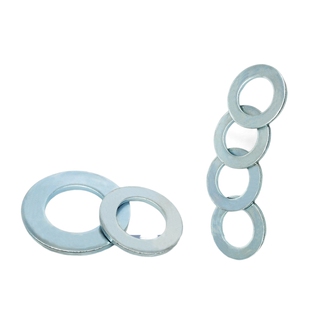 镀蓝白锌平垫GB97金属4级原GB96加大钢垫片100HV铁螺丝垫片M3-M36