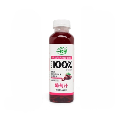 一枝笔莱阳梨汁100%果汁含量460ml*6瓶莱阳梨双柚复合果汁葡萄汁