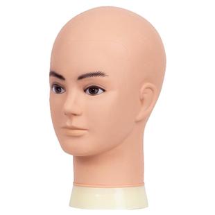 头模光头模特头假发支架抿嘴哥头模假发毛娘cos修毛支架光头人头