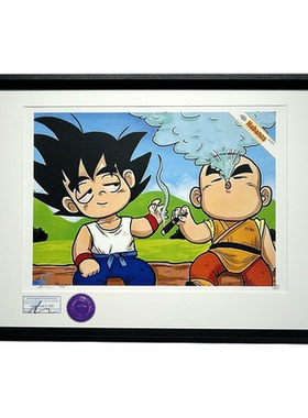 S5H限量潮流艺术版画 龙珠&高希霸Cohiba雪茄 客厅装饰画挂画