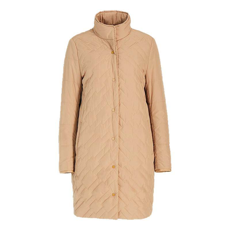 乔万尼新品商场同款棉服保暖棉轻松舒适感十足立领中长棉衣