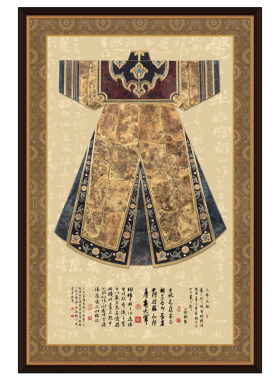 新中式客厅装饰画玄关龙袍书房古典服饰壁画展厅民宿卧室复古挂画