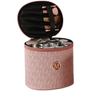 化妆包女大容量便携圆筒化妆品收纳包2023新款网红高级感化妆箱袋