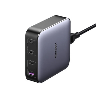 ugreen绿联100w/200w氮化镓充电器300w英规适用苹果华为手机笔记本电脑平板大疆500w多口插头TypeC桌面充电站