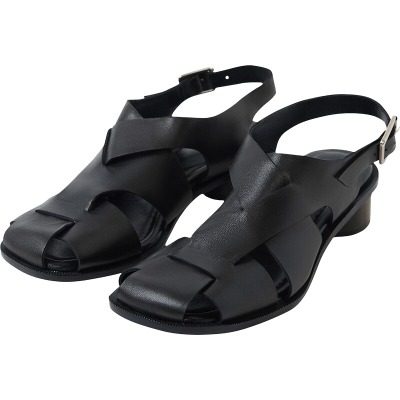 【商场同款】播26夏新品时髦女式粗跟皮凉鞋BPT2XD8203