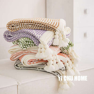 沙发毯子休闲盖毯办公室午睡毯午休空调毯民宿客厅卧室床尾巾毛毯