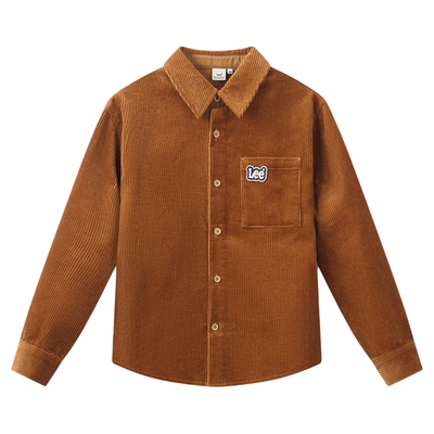 leekids春秋长袖翻领衬衫