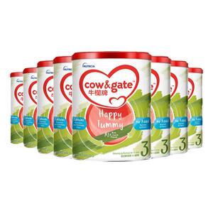 Cow&Gate升级牛栏牌A2 β-酪蛋白婴幼儿奶粉3段1-3岁900g八罐装
