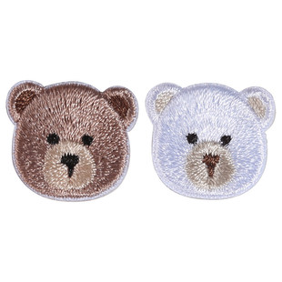 自粘小熊猫咪补丁贴免缝衣服裤子破洞无痕修补修复贴花刺绣布贴小