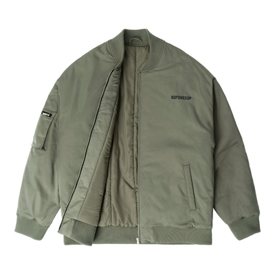 梭织棒球领短款棉服男