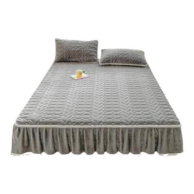 已售1万+人付款牛奶绒花边床裙