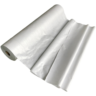 单层白色覆膜编织布卷装修地面保护膜防潮防水板材蛇皮包装布片卷